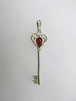 Pendentif clef coeur 